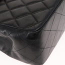 CHANEL Matelasse 30 Chain Shoulder Bag Lamb Skin Black Gold CC Auth 158361SAM-11