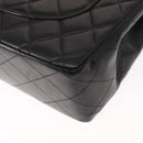 CHANEL Matelasse 30 Chain Shoulder Bag Lamb Skin Black Gold CC Auth 158361SAM-14