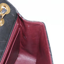 CHANEL Matelasse 30 Chain Shoulder Bag Lamb Skin Black Gold CC Auth 158361SAM-22