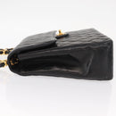 CHANEL Matelasse 30 Chain Shoulder Bag Lamb Skin Black Gold CC Auth 158361SAM-5