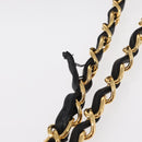 CHANEL Matelasse 30 Chain Shoulder Bag Lamb Skin Black Gold CC Auth 158361SAM-8