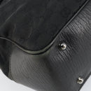 GUCCI GG Canvas Bamboo Tote Bag Black 112526 Auth 158362-11