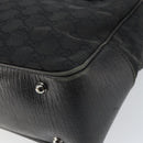GUCCI GG Canvas Bamboo Tote Bag Black 112526 Auth 158362-12