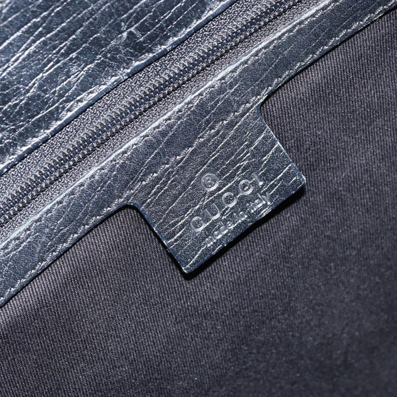 GUCCI GG Canvas Bamboo Tote Bag Black 112526 Auth 158362