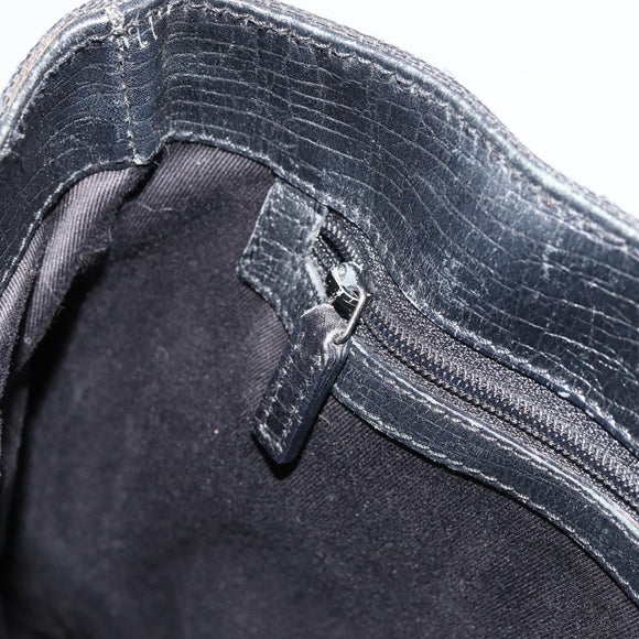 GUCCI GG Canvas Bamboo Tote Bag Black 112526 Auth 158362