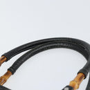GUCCI GG Canvas Bamboo Tote Bag Black 112526 Auth 158362-8