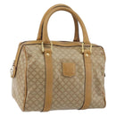 CELINE Macadam Canvas Hand Bag PVC Beige Gold Auth 158363-1