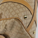 CELINE Macadam Canvas Hand Bag PVC Beige Gold Auth 158363-16