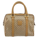 CELINE Macadam Canvas Hand Bag PVC Beige Gold Auth 158363-13