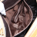 CELINE Macadam Canvas Hand Bag PVC Beige Gold Auth 158363-11