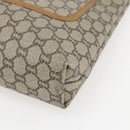 GUCCI GG Plus Supreme Web Sherry Line Tote Bag PVC Beige Gold Auth 158364-10