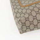 GUCCI GG Plus Supreme Web Sherry Line Tote Bag PVC Beige Gold Auth 158364-11