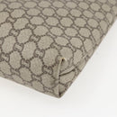 GUCCI GG Plus Supreme Web Sherry Line Tote Bag PVC Beige Gold Auth 158364-12