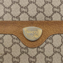 GUCCI GG Plus Supreme Web Sherry Line Tote Bag PVC Beige Gold Auth 158364-14