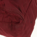 PRADA Shoulder Bag Nylon Bordeaux Silver Auth 158366-16