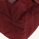 PRADA Shoulder Bag Nylon Bordeaux Silver Auth 158366-17