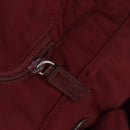 PRADA Shoulder Bag Nylon Bordeaux Silver Auth 158366-25