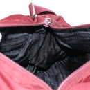 PRADA Shoulder Bag Nylon Bordeaux Silver Auth 158366-29