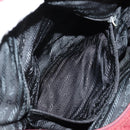 PRADA Shoulder Bag Nylon Bordeaux Silver Auth 158366-32