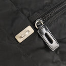 PRADA Boston Bag Nylon Black Silver Auth 158367-10