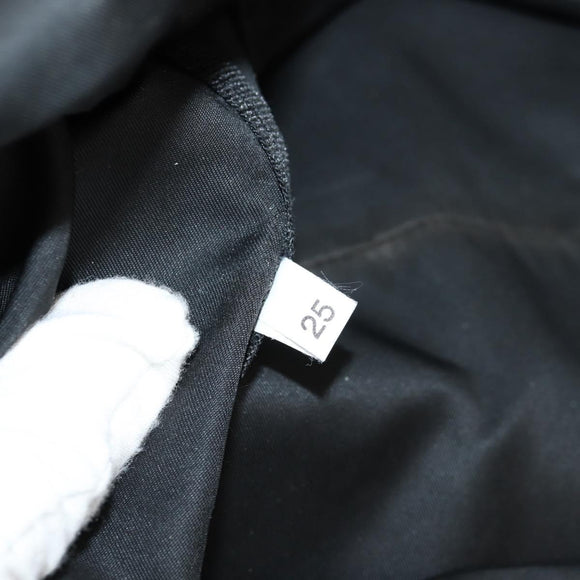 PRADA Boston Bag Nylon Black Silver Auth 158367