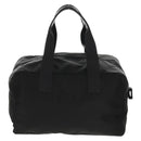 PRADA Boston Bag Nylon Black Silver Auth 158367-2