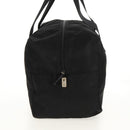 PRADA Boston Bag Nylon Black Silver Auth 158367-4