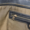 FENDI Pecan Canvas Hand Bag Black Brown Auth 158368-22