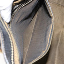 FENDI Pecan Canvas Hand Bag Black Brown Auth 158368-12