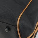 SAINT LAURENT Boston Bag PVC Canvas Black Brown gold Auth 158370-15