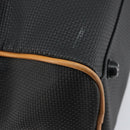 SAINT LAURENT Boston Bag PVC Canvas Black Brown gold Auth 158370-16