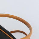 SAINT LAURENT Boston Bag PVC Canvas Black Brown gold Auth 158370-8