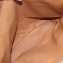 CELINE Macadam Canvas Tote Bag PVC Leather Brown Gold Auth 158371-20