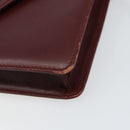 CARTIER Must Line Shoulder Bag Leather Bordeaux Gold Auth 158372-10