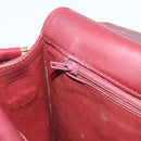 CARTIER Must Line Shoulder Bag Leather Bordeaux Gold Auth 158372-20