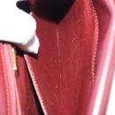 CARTIER Must Line Shoulder Bag Leather Bordeaux Gold Auth 158372-22