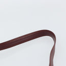 CARTIER Must Line Shoulder Bag Leather Bordeaux Gold Auth 158372-8