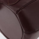 CARTIER Must Line Shoulder Bag Leather Bordeaux Gold Auth 158375-11