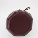 CARTIER Must Line Shoulder Bag Leather Bordeaux Gold Auth 158375-9