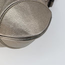 Salvatore Ferragamo Gancini Tote Bag Leather Brown Gold Auth 158376-12