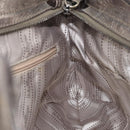 Salvatore Ferragamo Gancini Tote Bag Leather Brown Gold Auth 158376-20