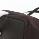 PRADA Tote Bag Nylon Brown Silver Auth 158380-15