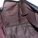 PRADA Tote Bag Nylon Brown Silver Auth 158380-21