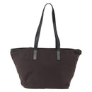 PRADA Tote Bag Nylon Brown Silver Auth 158380-2