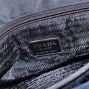PRADA Tragetasche Nylon Schwarz Silber Original 158382-17