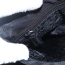 PRADA Tote Bag Nylon Black Silver Auth 158382-18