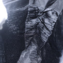 PRADA Tote Bag Nylon Black Silver Auth 158382-20