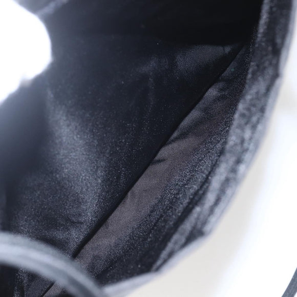 PRADA Tote Bag Nylon Black Silver Auth 158382