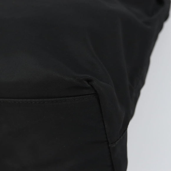 PRADA Tote Bag Nylon Black Silver Auth 158383