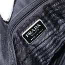 PRADA Tote Bag Nylon Black Silver Auth 158383-10